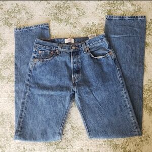 LEVI'S 501 Straight Leg Button Fly Medium Wash 100% Cotton Jeans Size 30 x 36